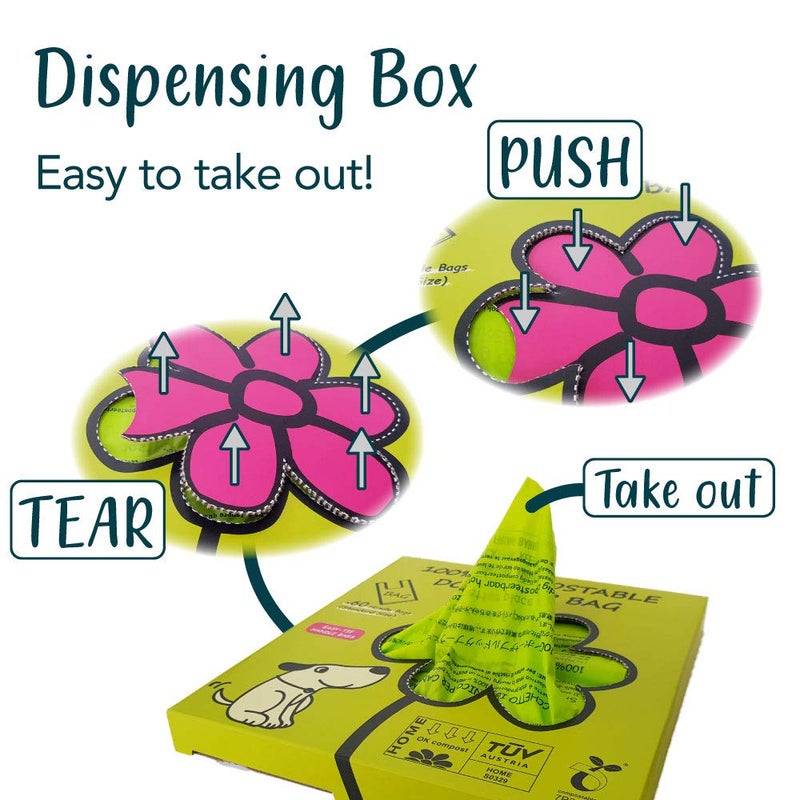 moonygreen Dog Poop Bag, Compostable Cat Litter Bags with Easy-Tie Handles, Eco-Friendly Pet Waste Bags, Unscented, Vegetable-Based, Extra Thick, Leak Proof, Fits for Dogs and Cat Scoops, 60 Counts - Image 5